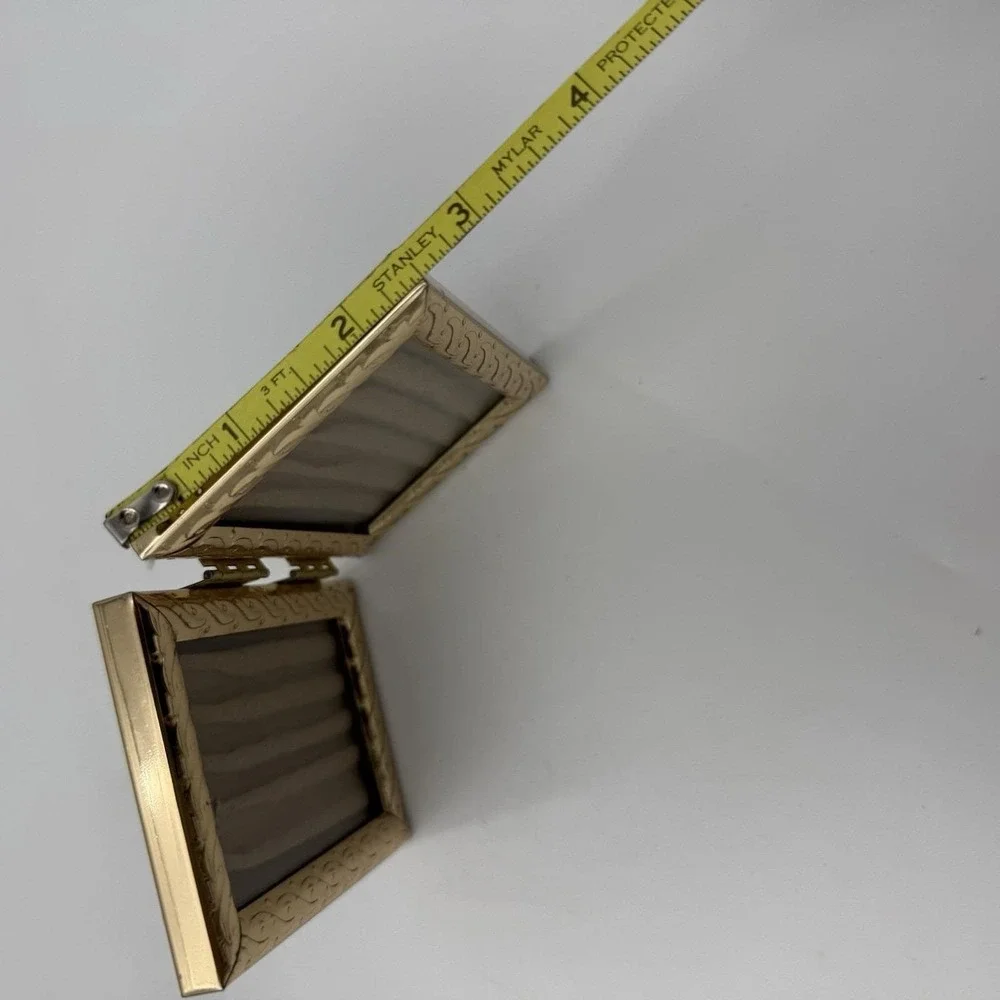 Lot 3 Vintage Gold Metal Picture Frame Ornate Bifold Wall Gallery Table Stand